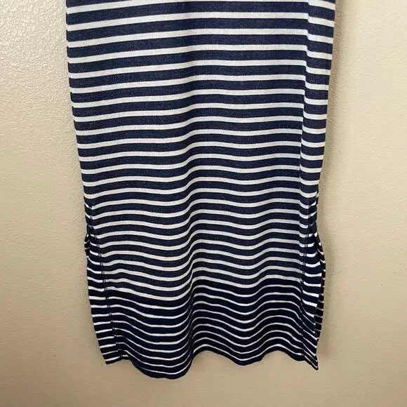 Tommy Bahama Dress Womens Medium Blue White Midi French Terry Striped Tank Beach - Picture 8 of 11